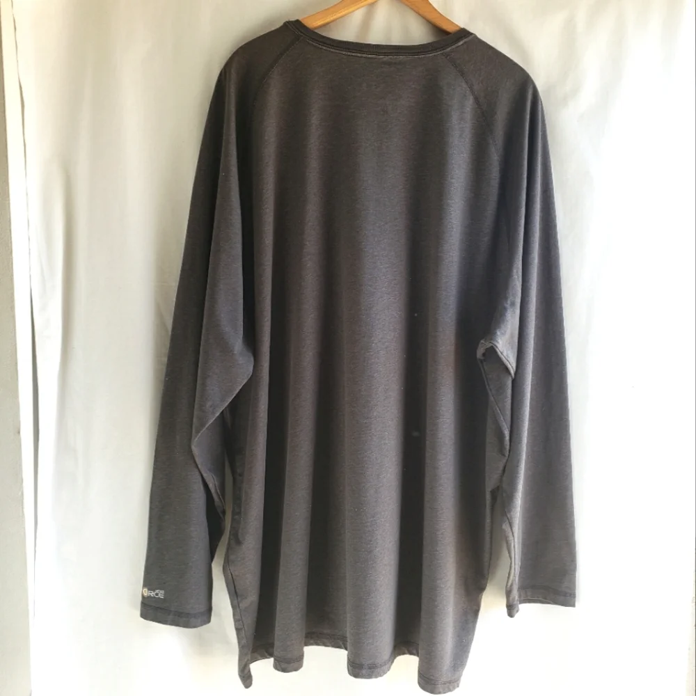 Carhartt Men’s long Sleeve T-shirt. Size: 4XL, Gray. - Picture 2 of 8
